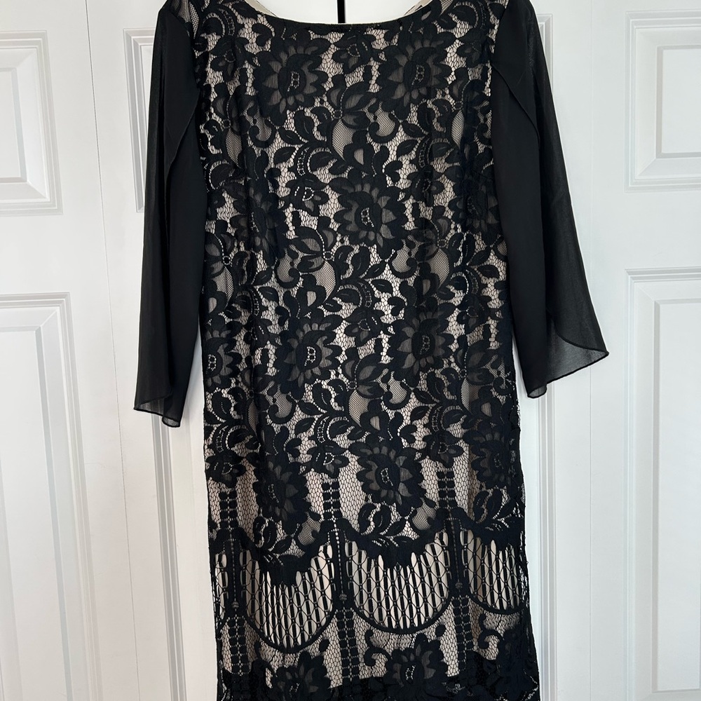 Cooan Elegant Black Lace Dress M
